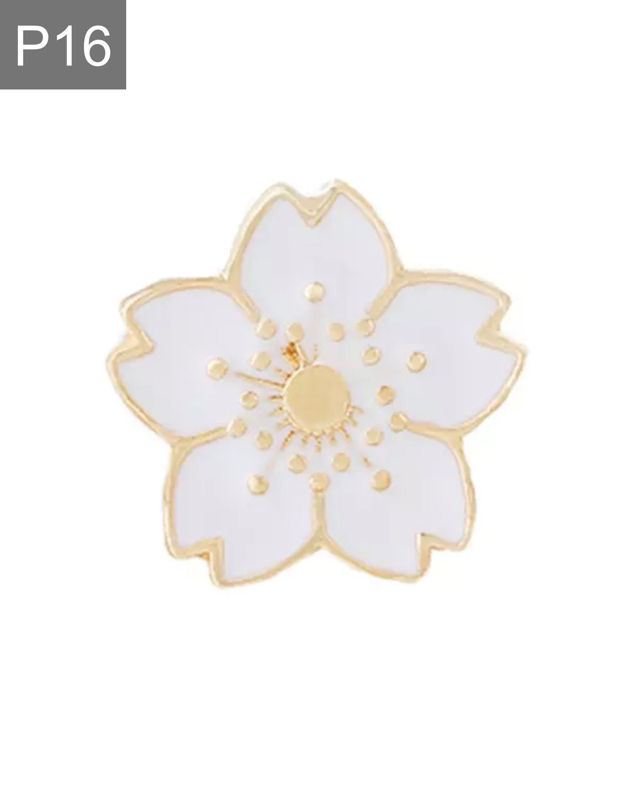 Blumen Emaille Pin