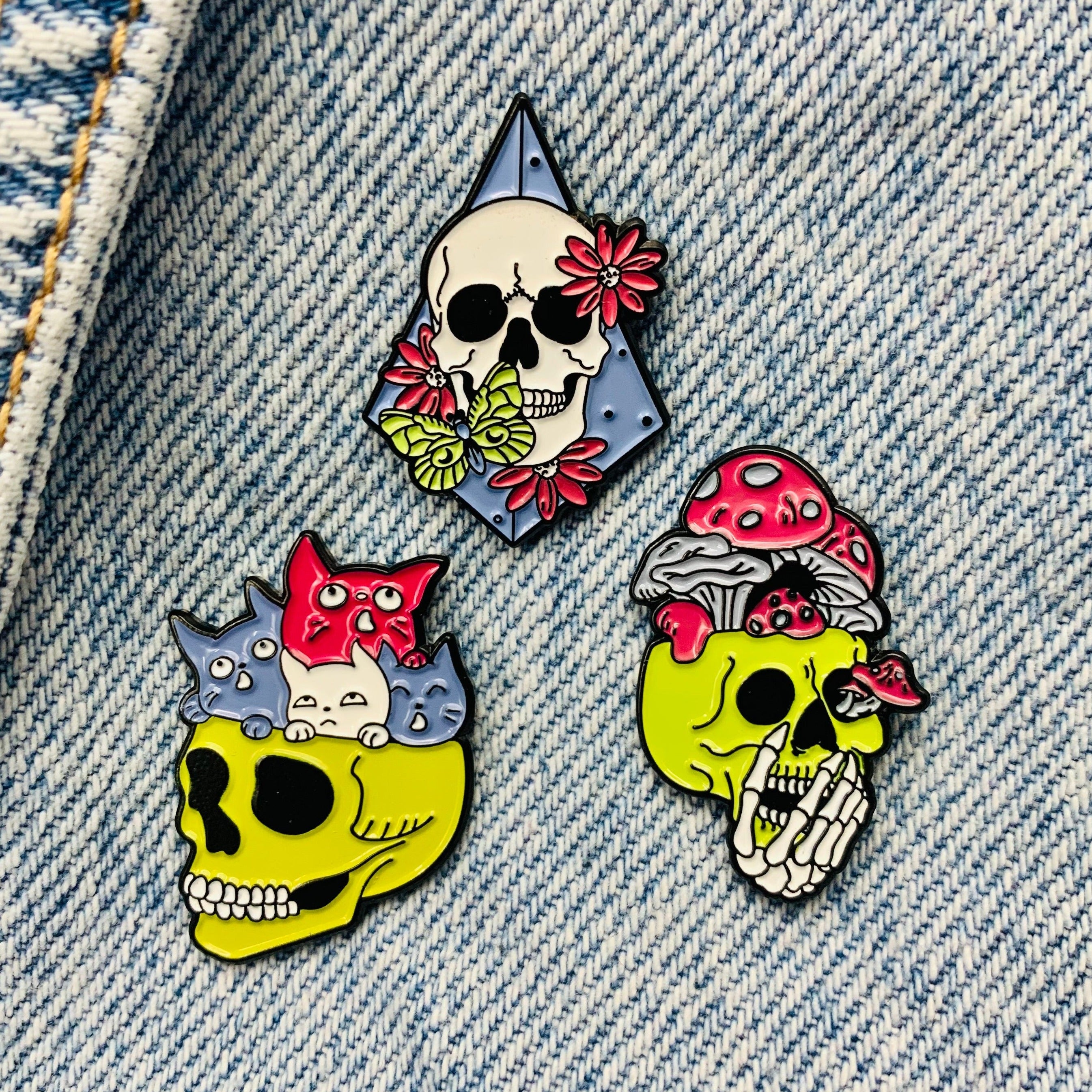 Totenkopf Emaille Pin