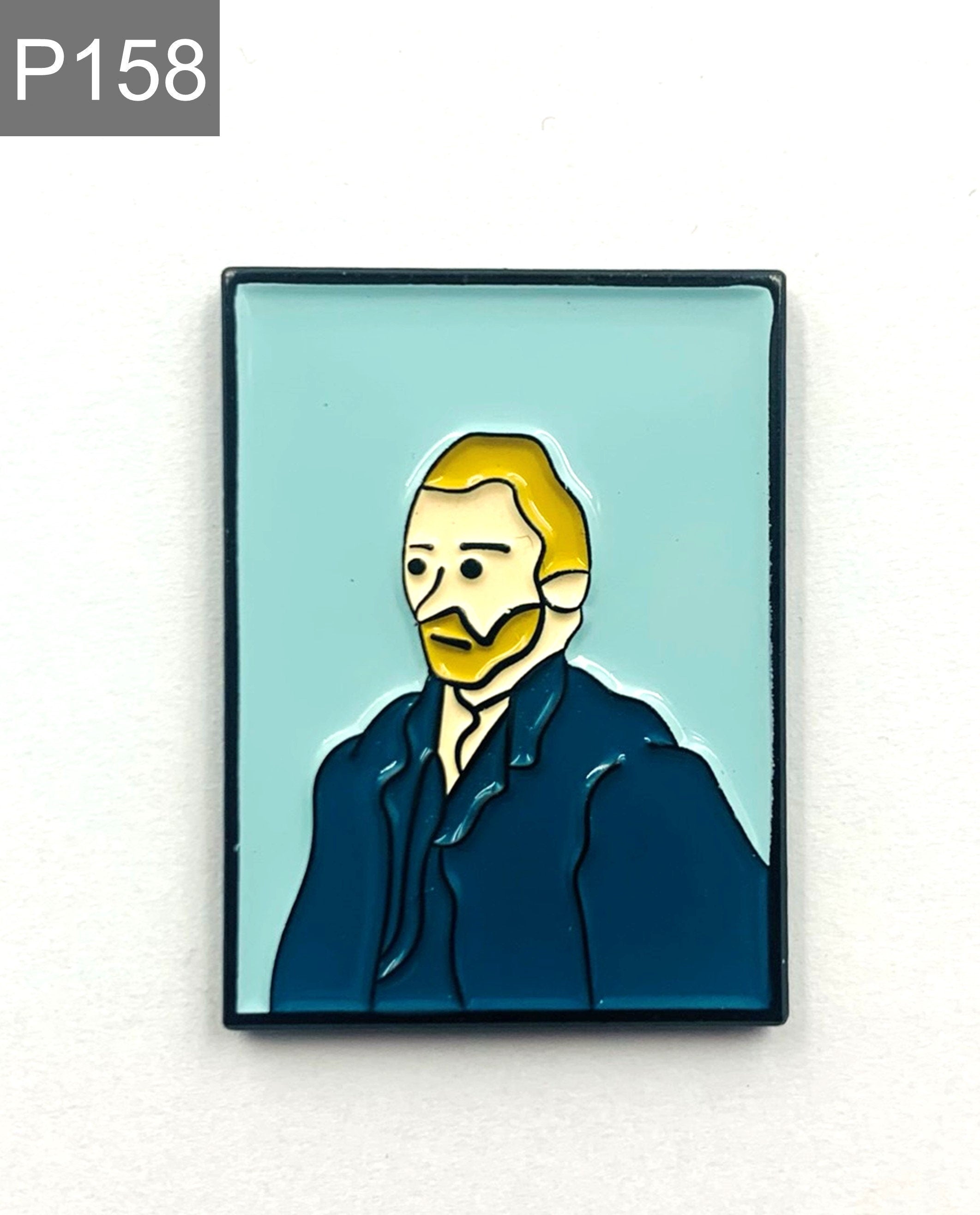 Abstract Van Gogh Portrait Enamel Pin