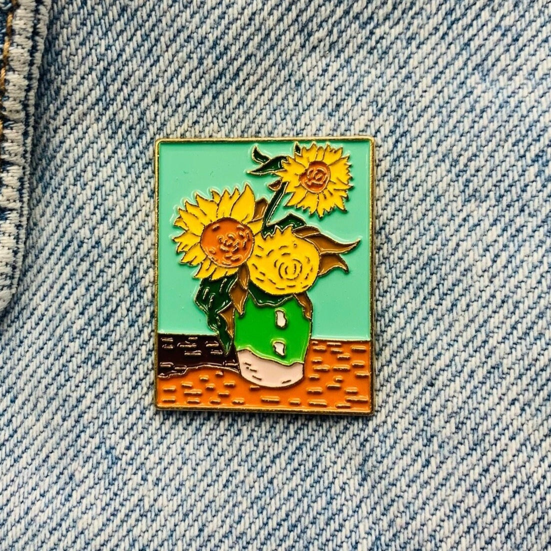 Van Gogh Kunst Sonnenblumen Emaille Pin  