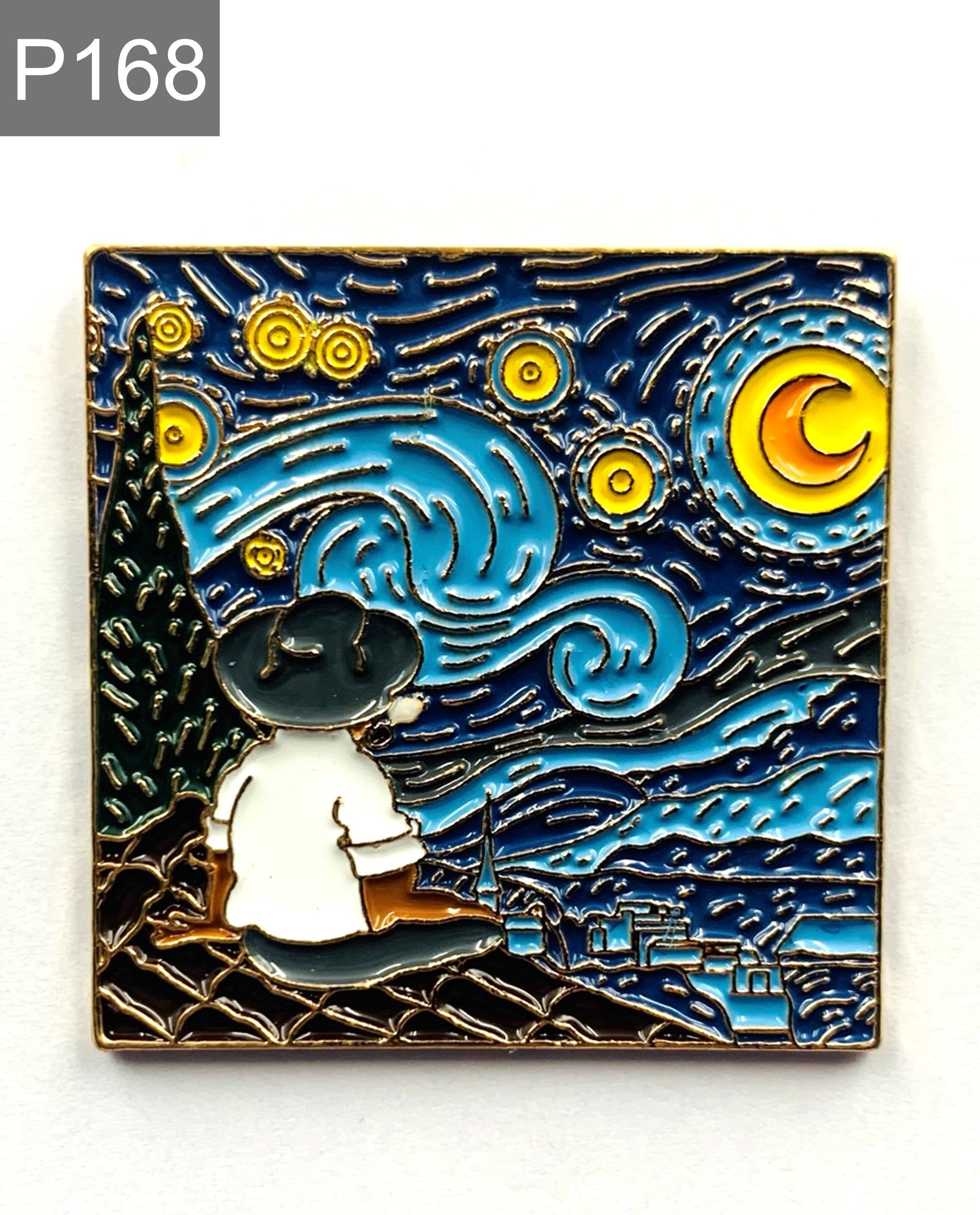 Van Gogh starry night Enamel Pin