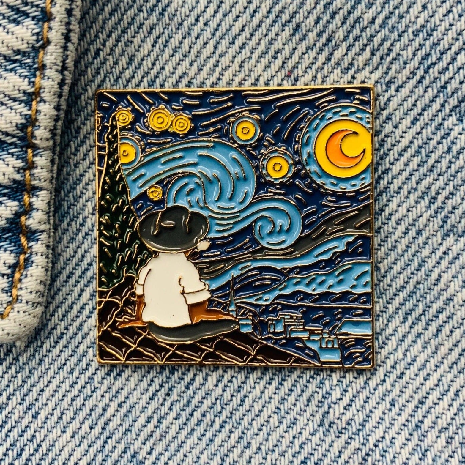 Van Gogh Sternennacht Emaille Pin