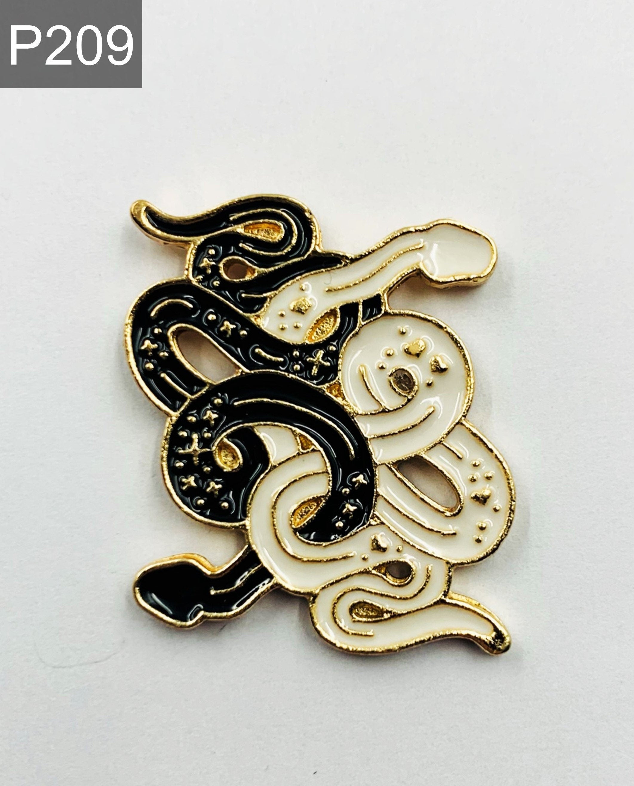 Snake Yin Yang Enamel Pin