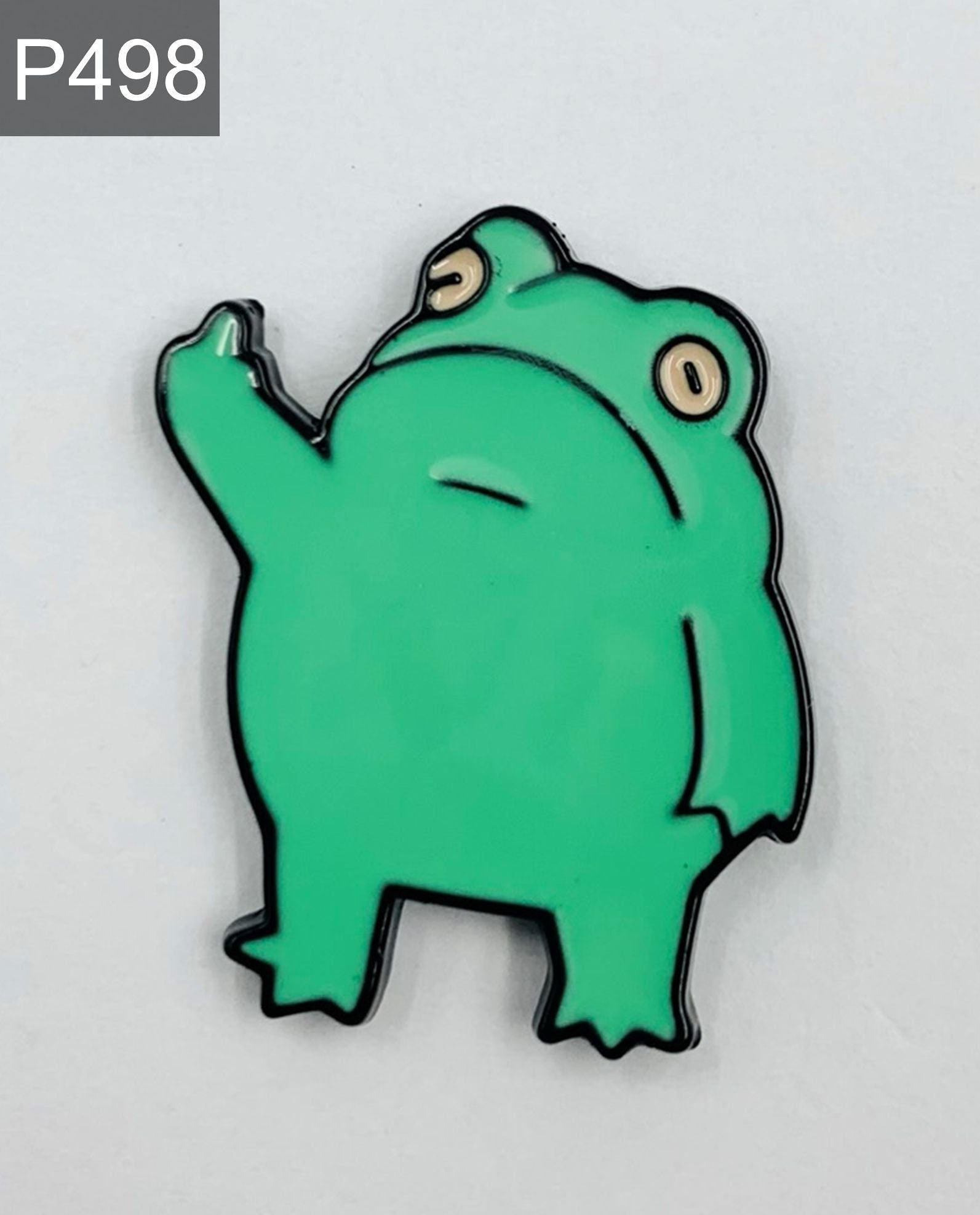 Frog shows middle finger Enamel Pin