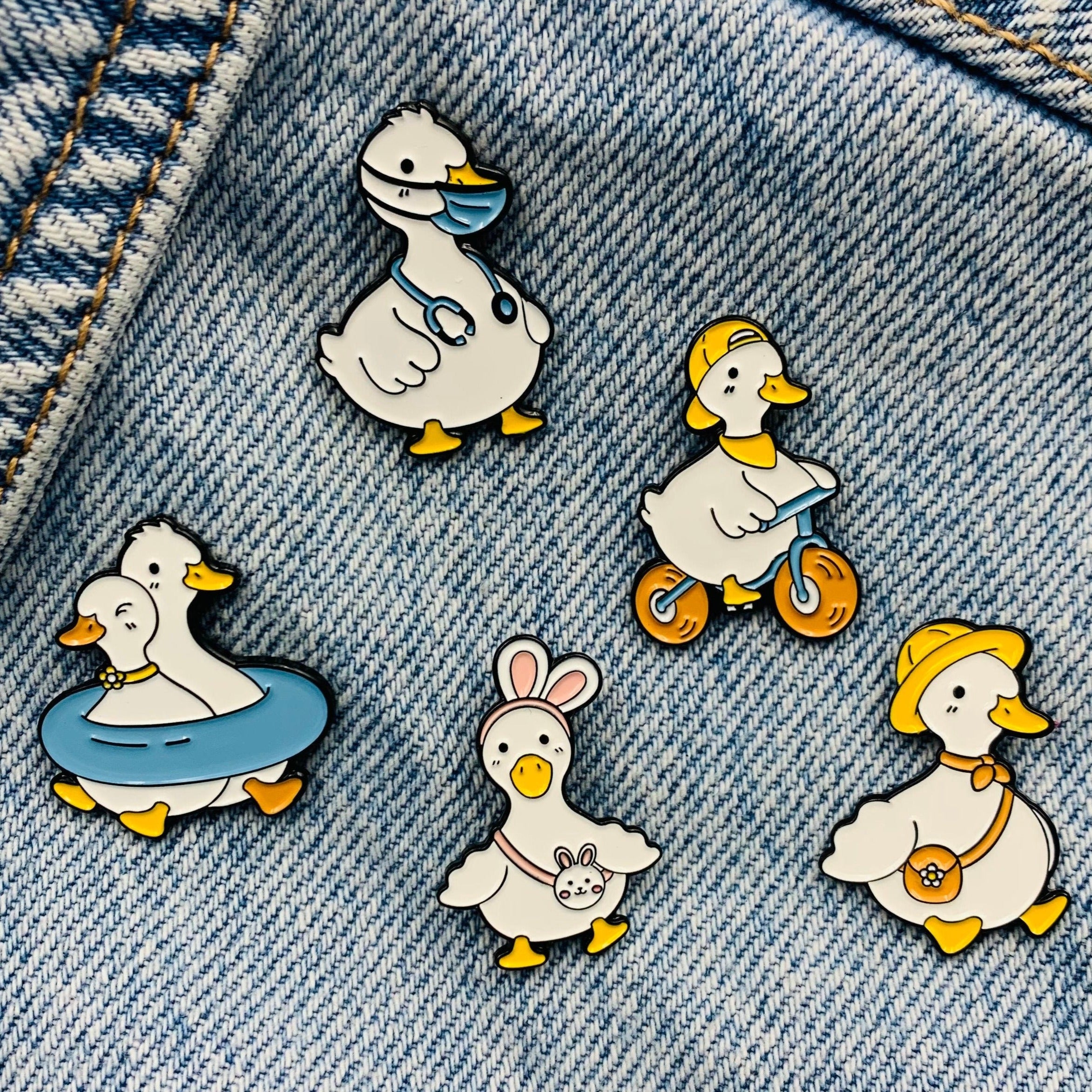 Cute Ducks Geese Enamel Pin