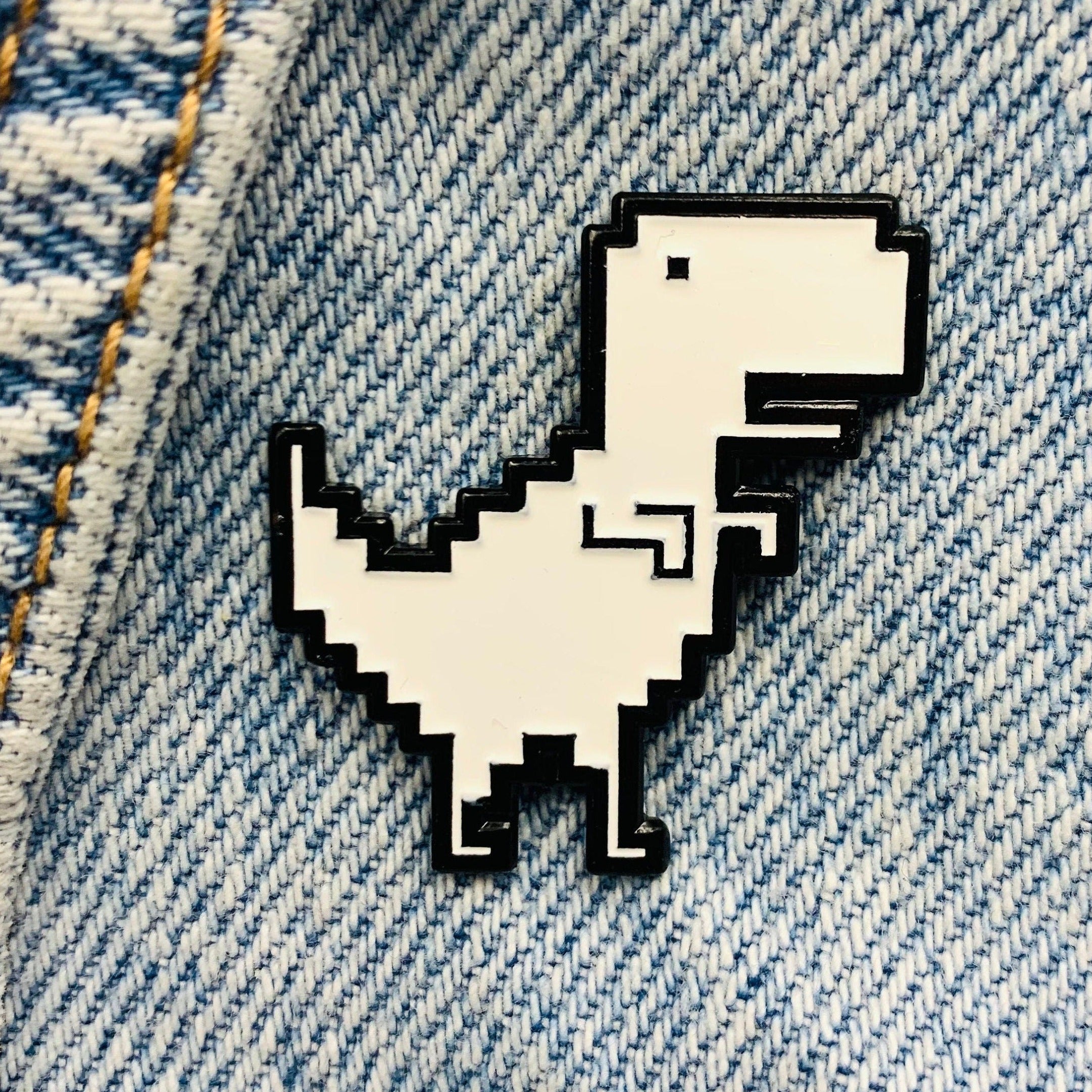 Pixel Dinosaurier Emaille Pin