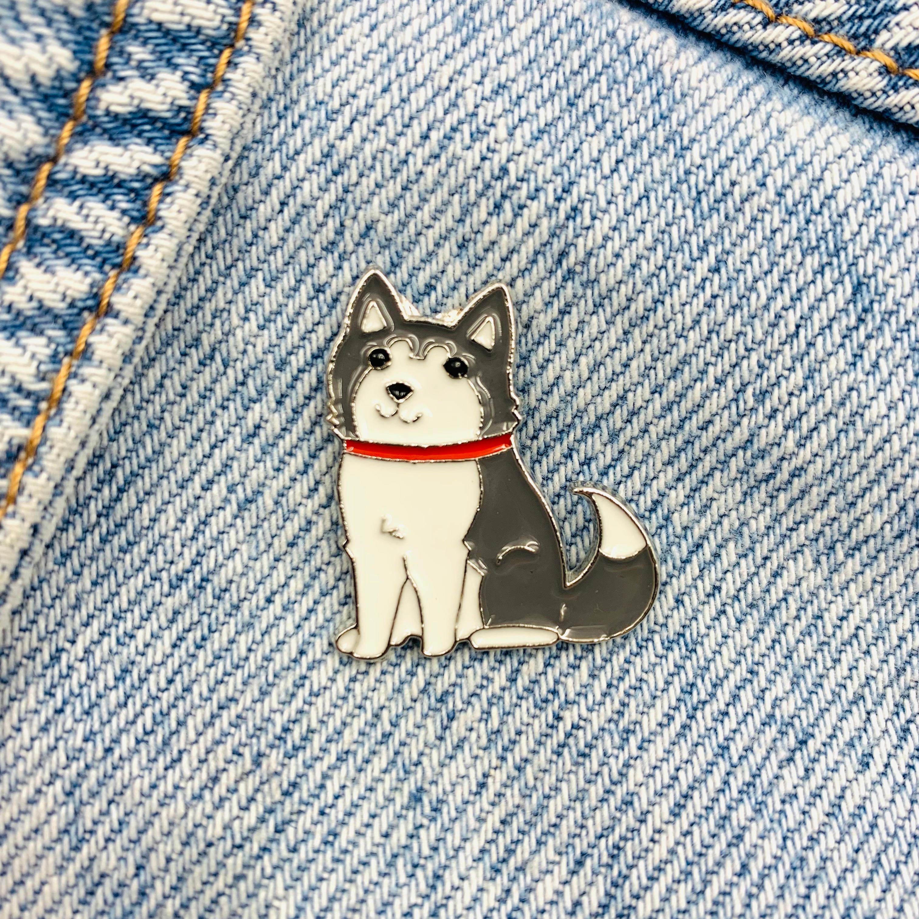 Husky Emaille Pins