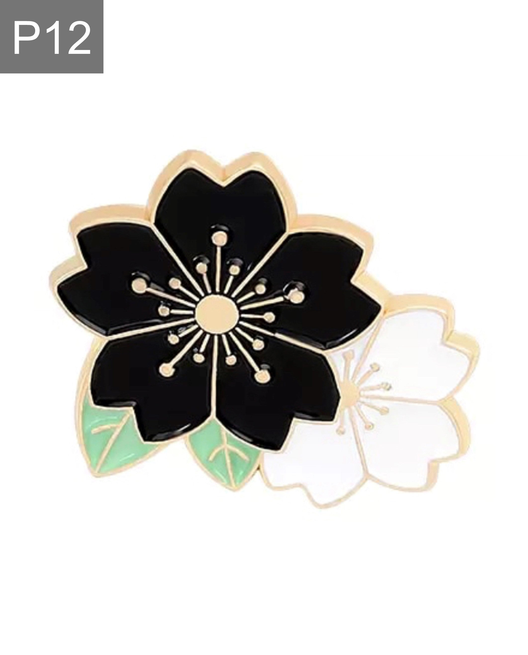 Blumen Emaille Pins