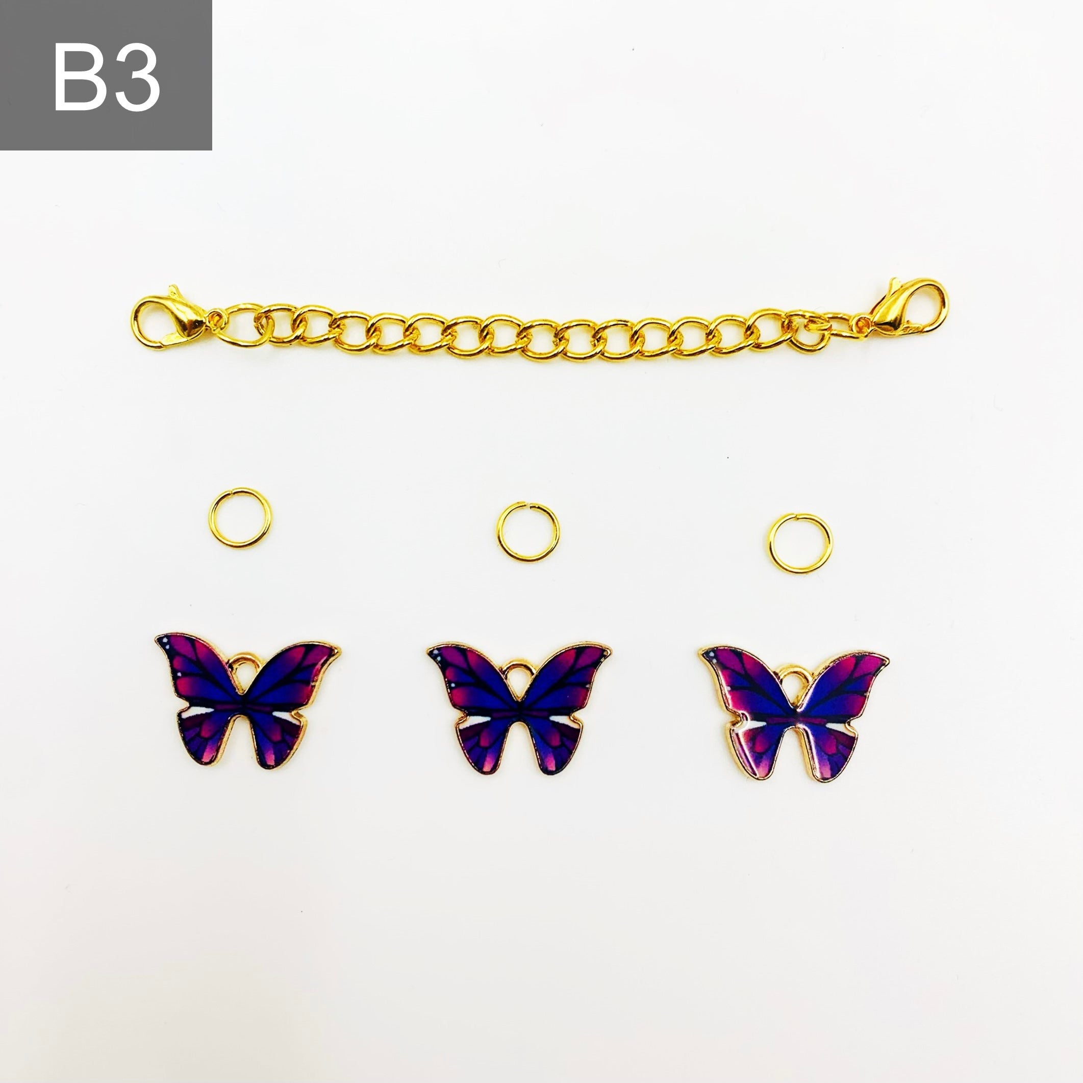 Golden Butterfly Shoe Chain