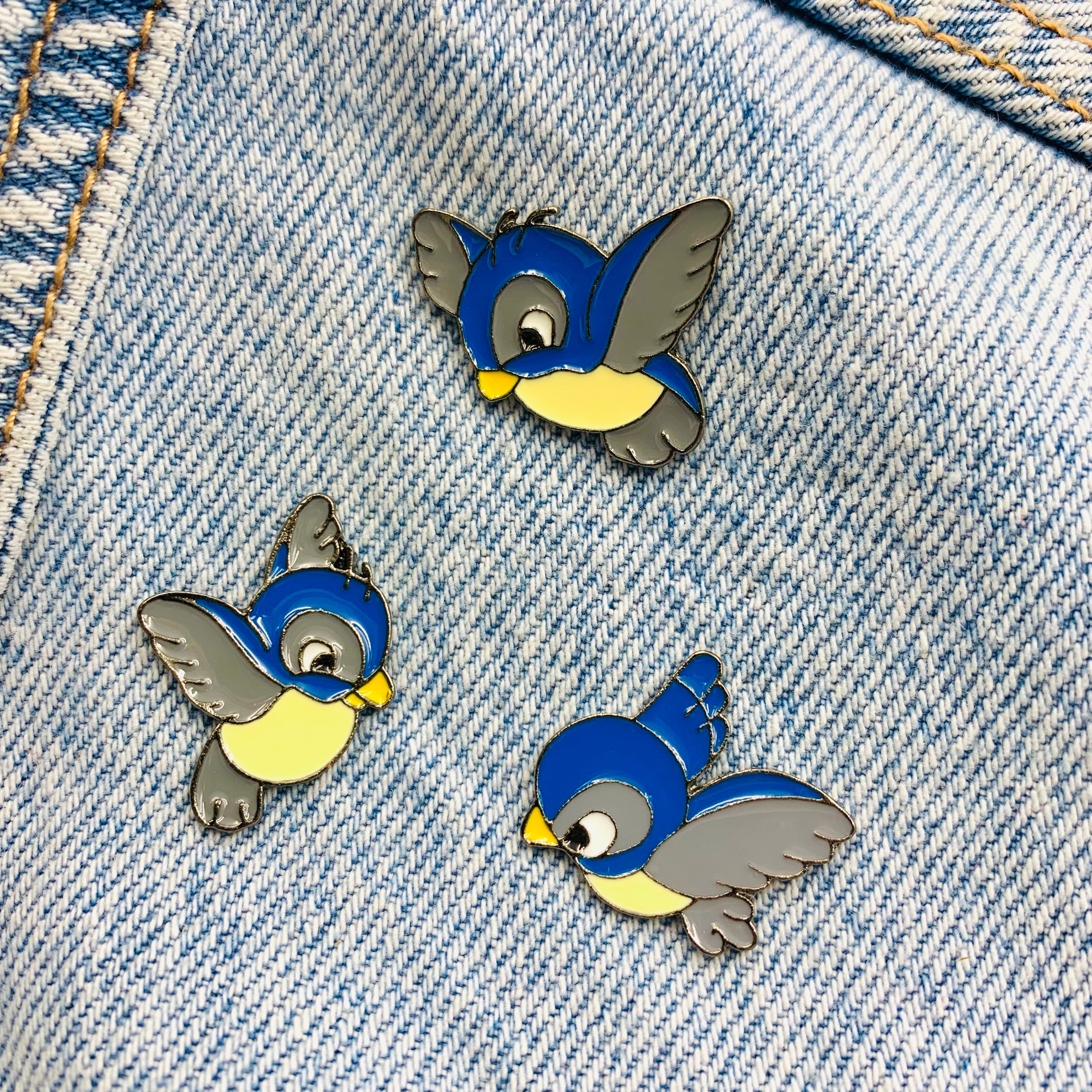 Cinderella Birds Emaille Pins