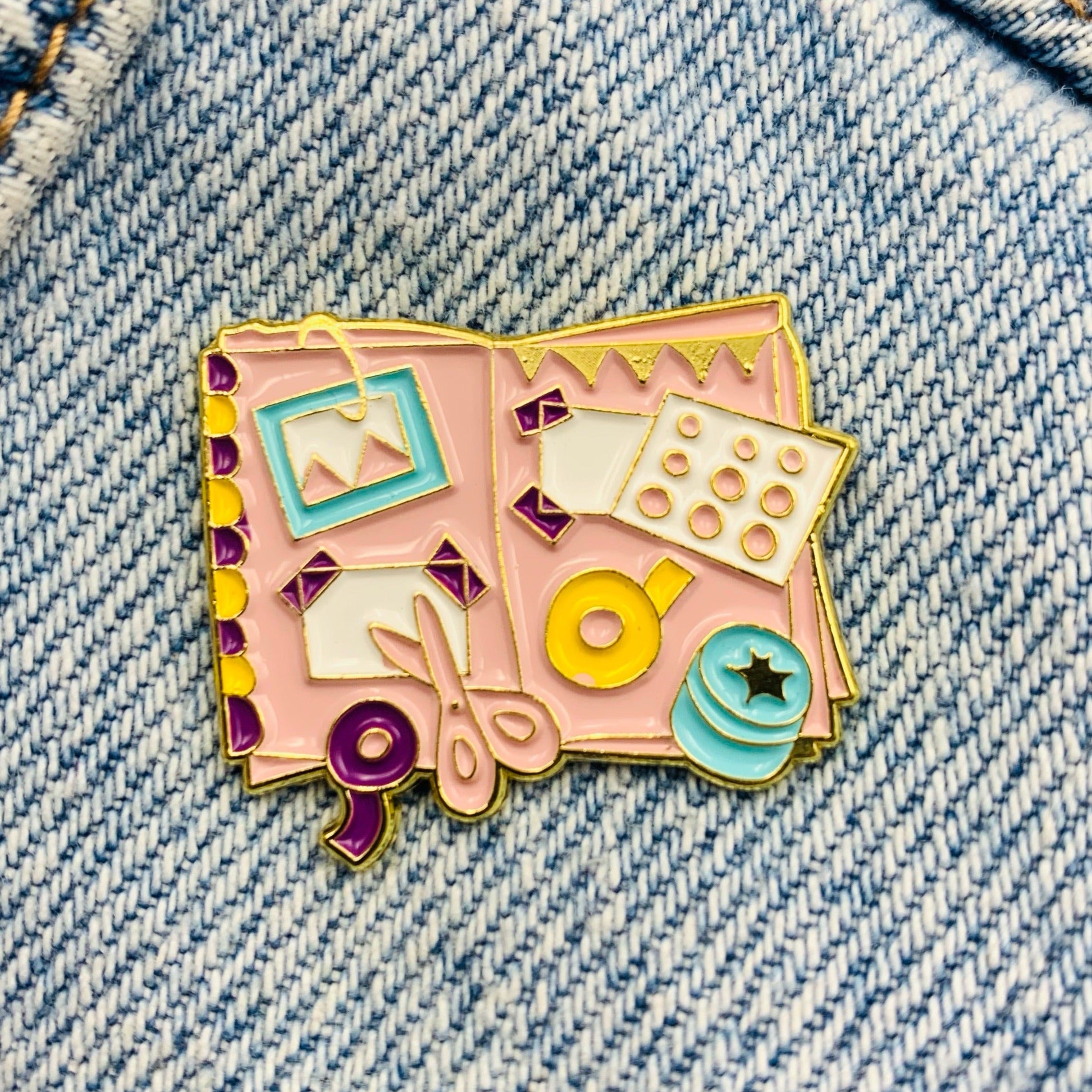 Sewing book Enamel Pin