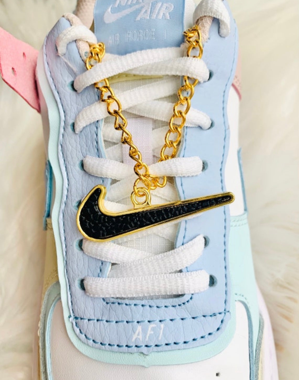 Gold / Black Nike Shoe Chain