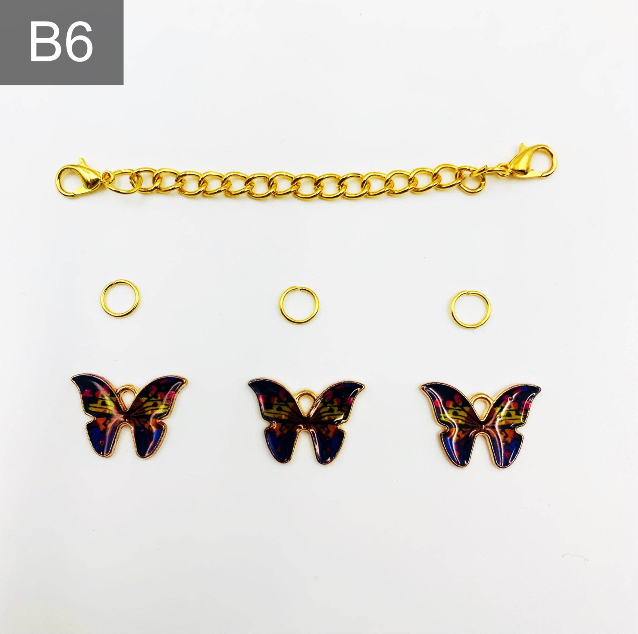 Golden Butterfly Shoe Chain