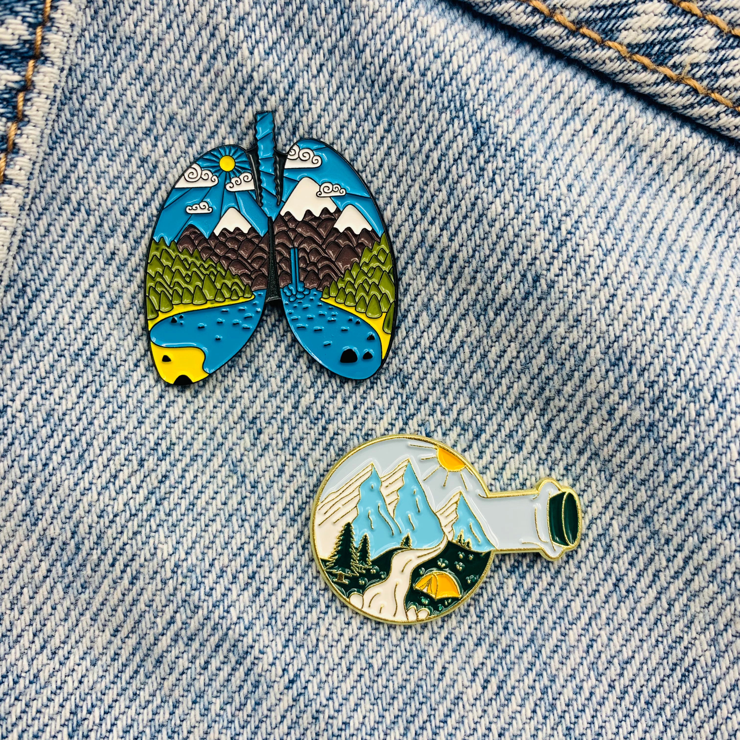 Adventure Emaille Pins