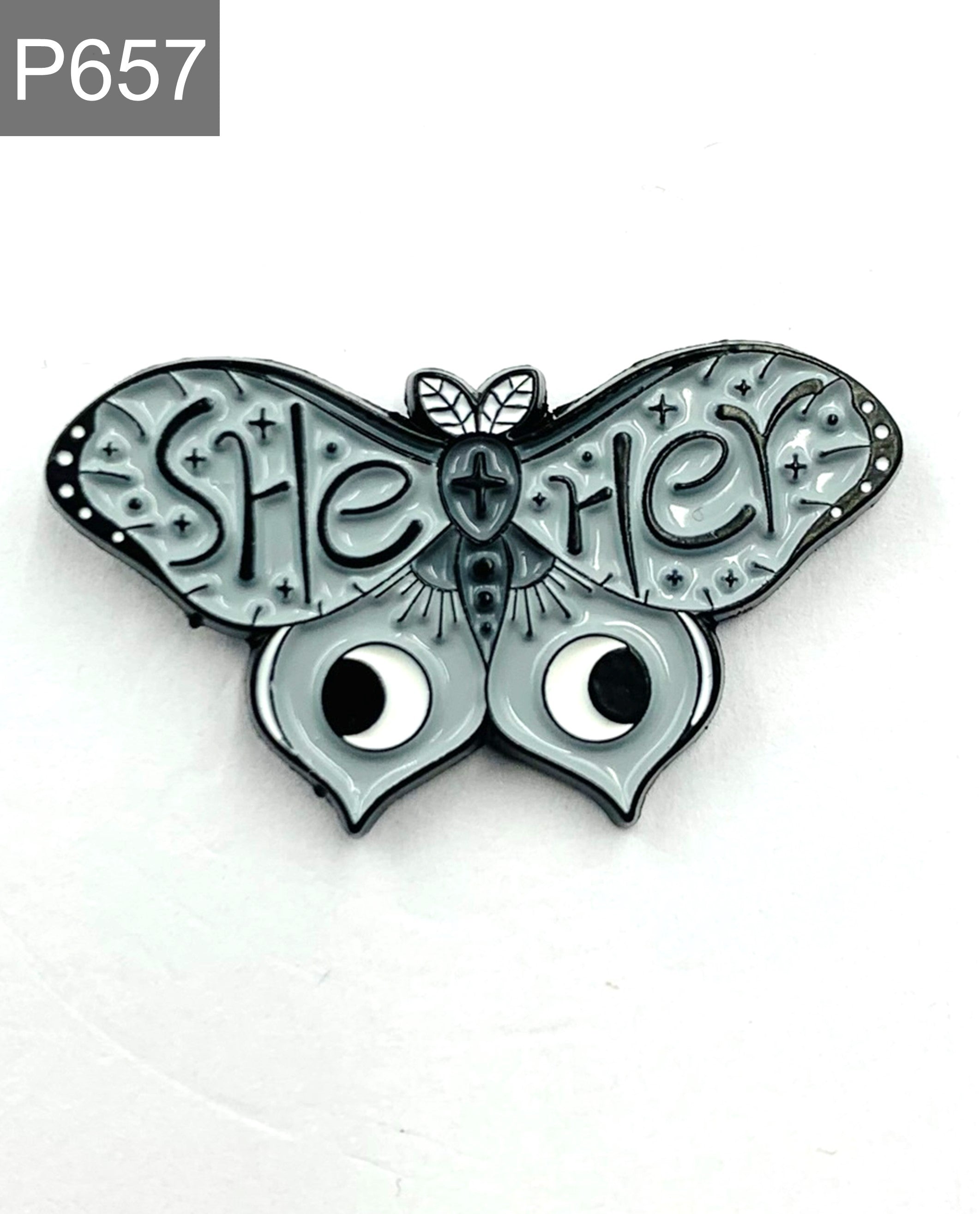 Pronoun Butterfly Emaille Pins