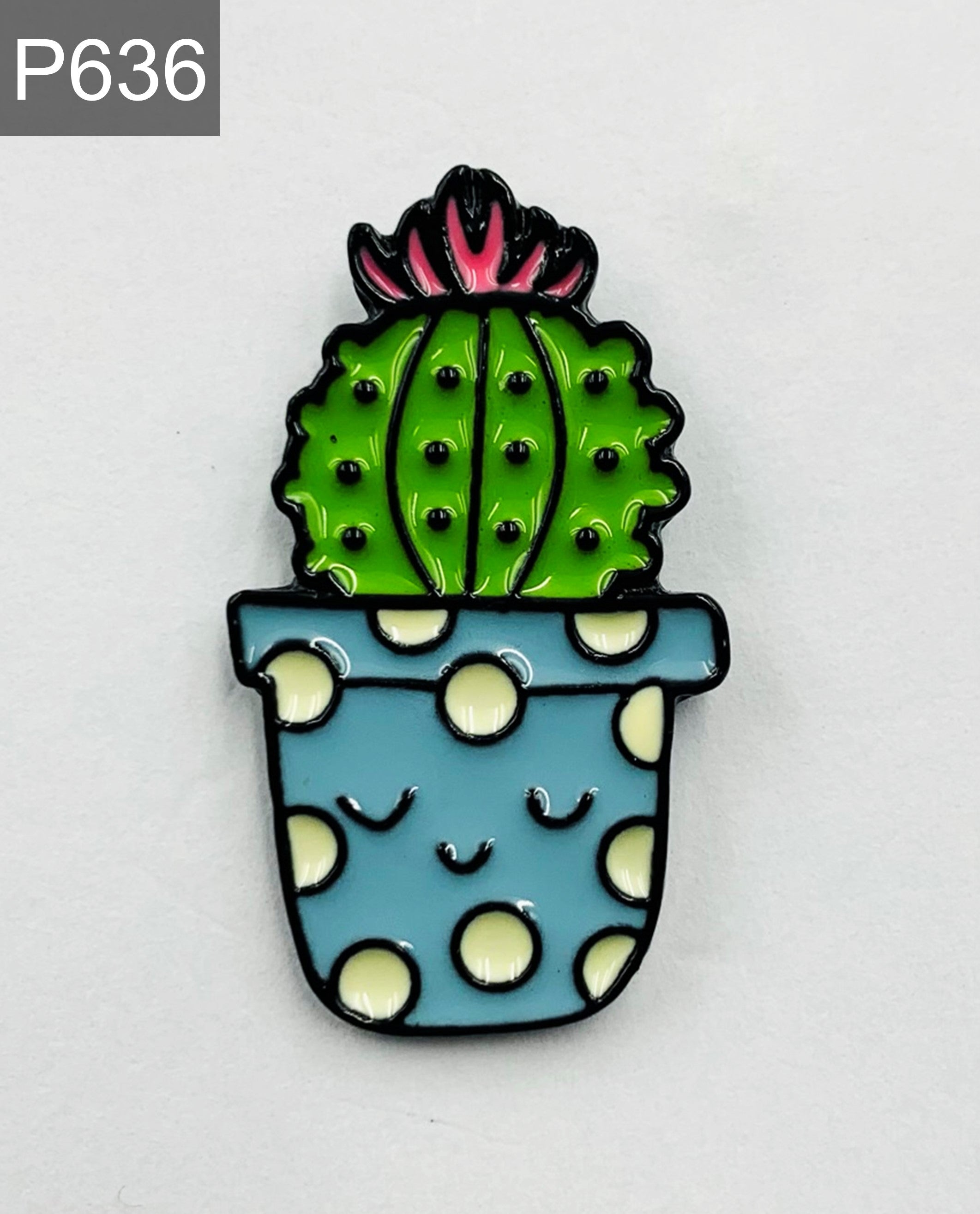 Smiling Cactus Emaille Pins