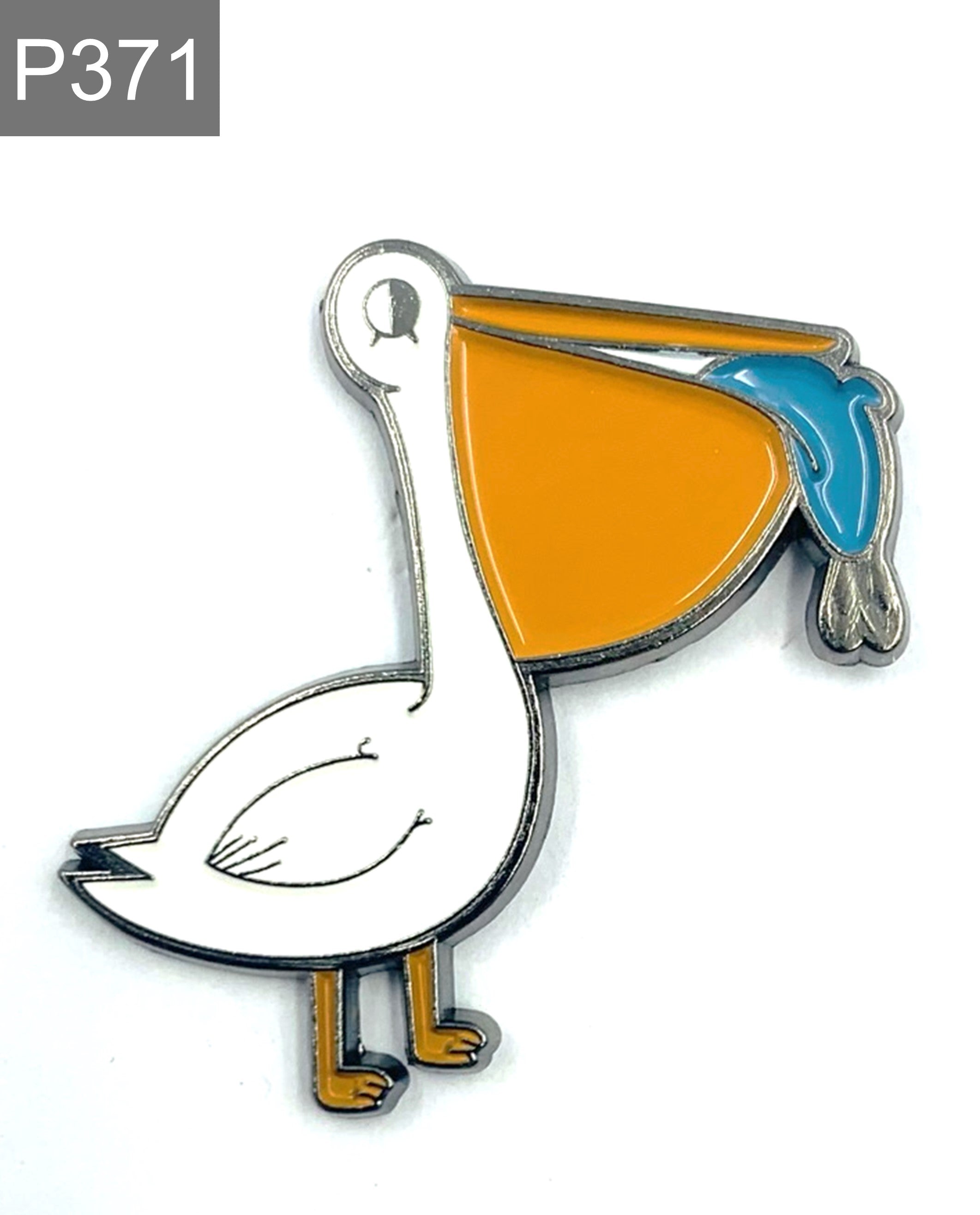 Lustiger Fisch und Möwe Emaille Pin