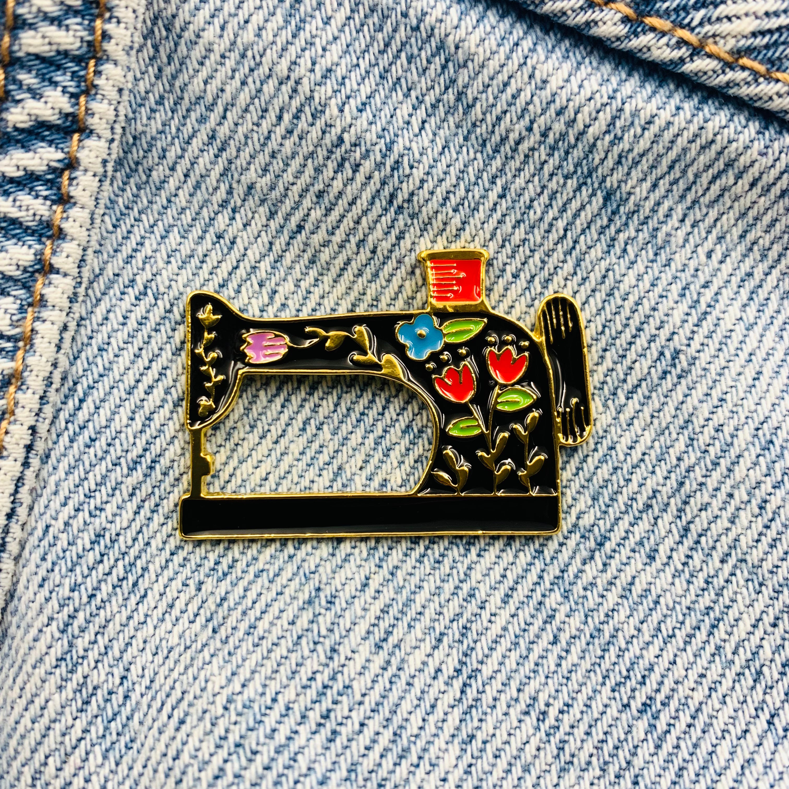 Nähmaschine Emaille Pin 