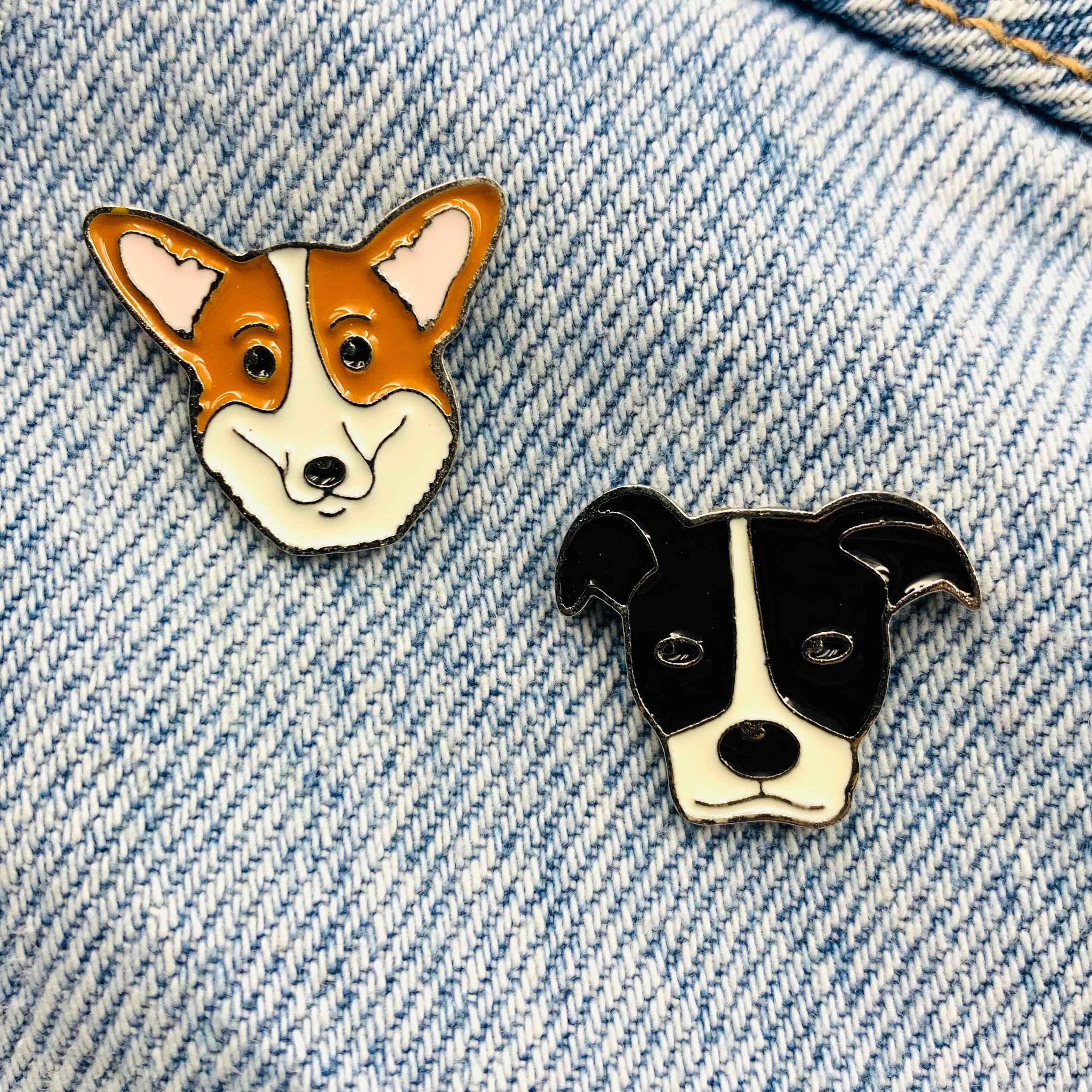 Jack Russell Pitbull Emaille Pins