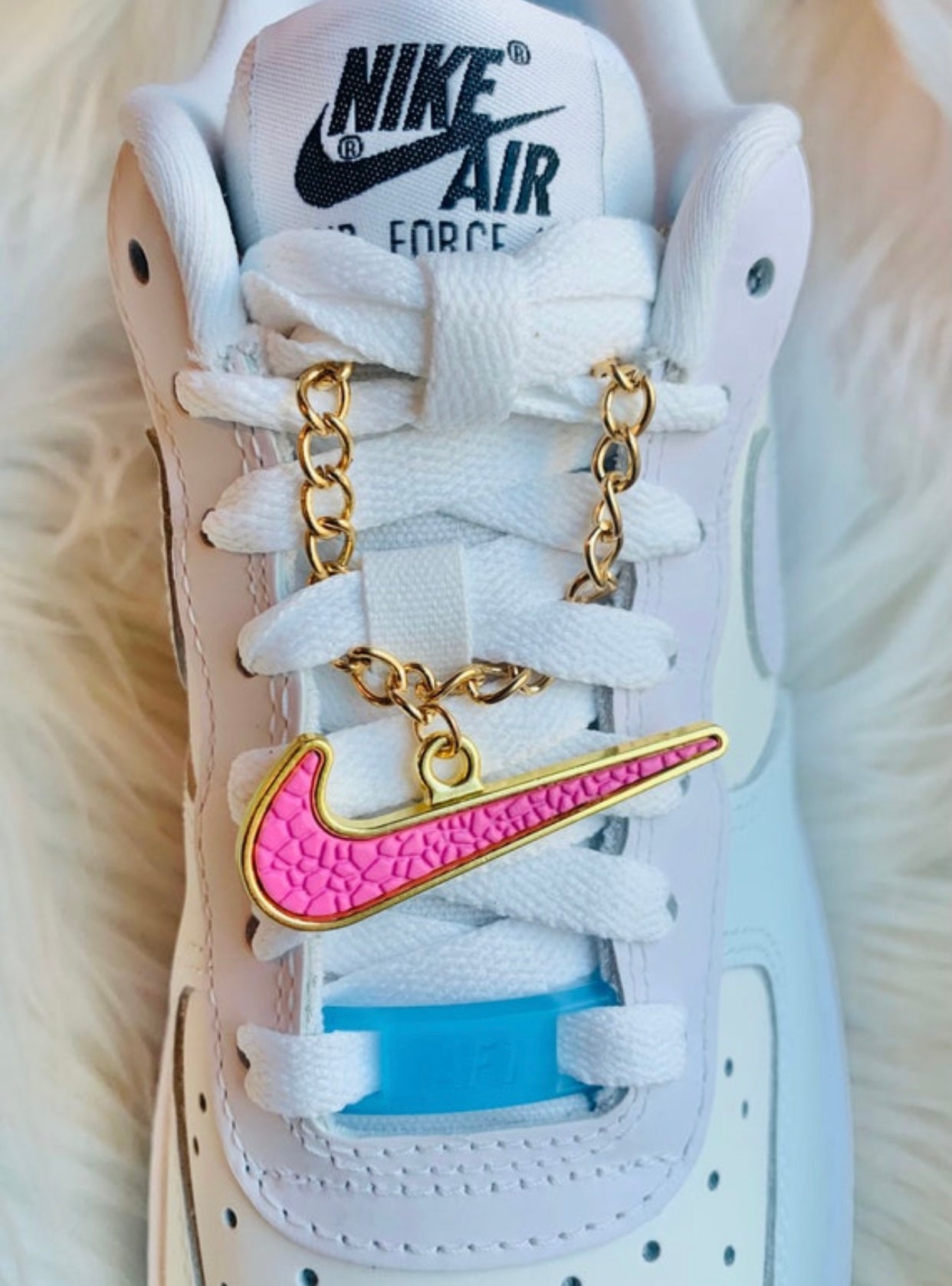 Gold / Pink Nike Shoe Chain