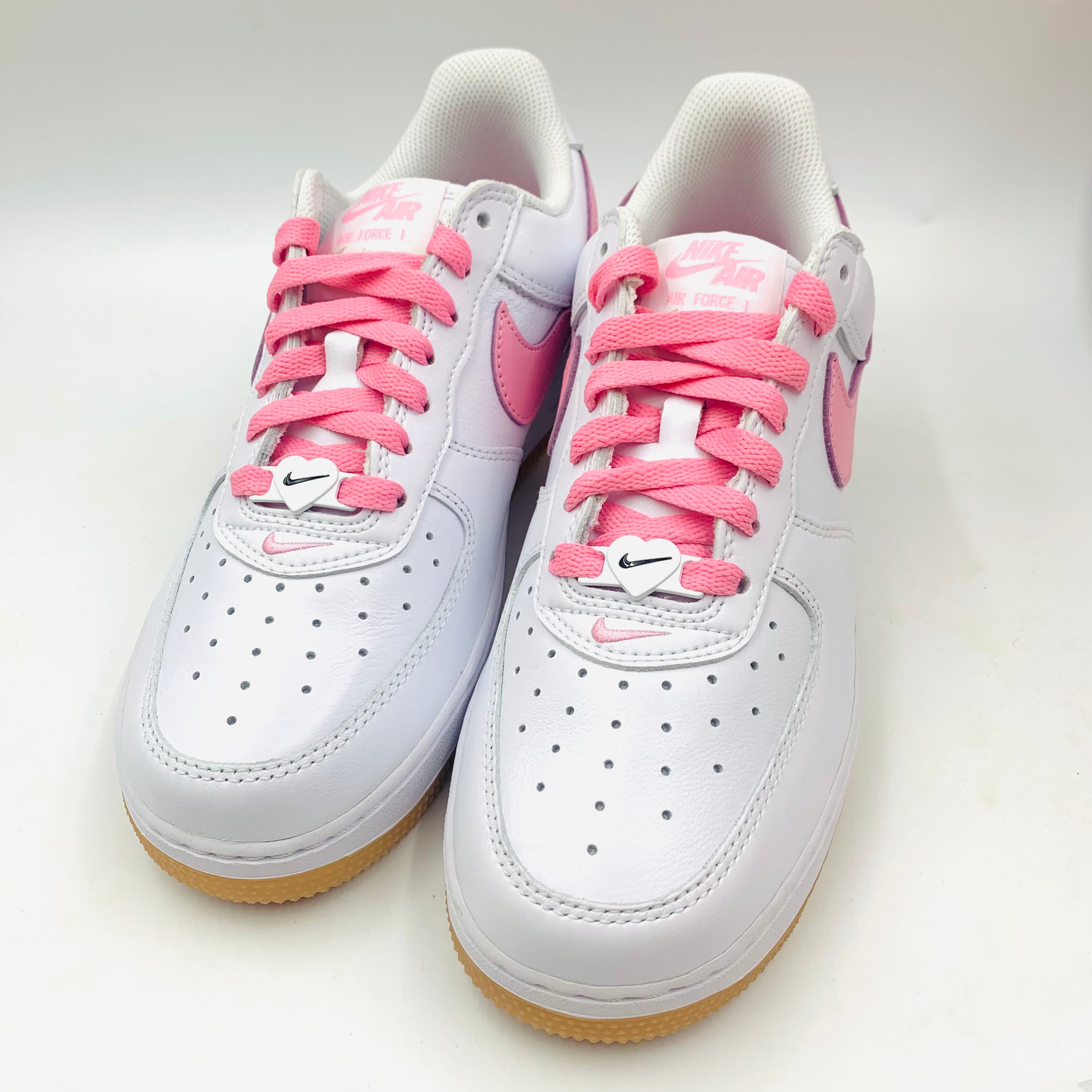 White Nike Heart Lace Locks