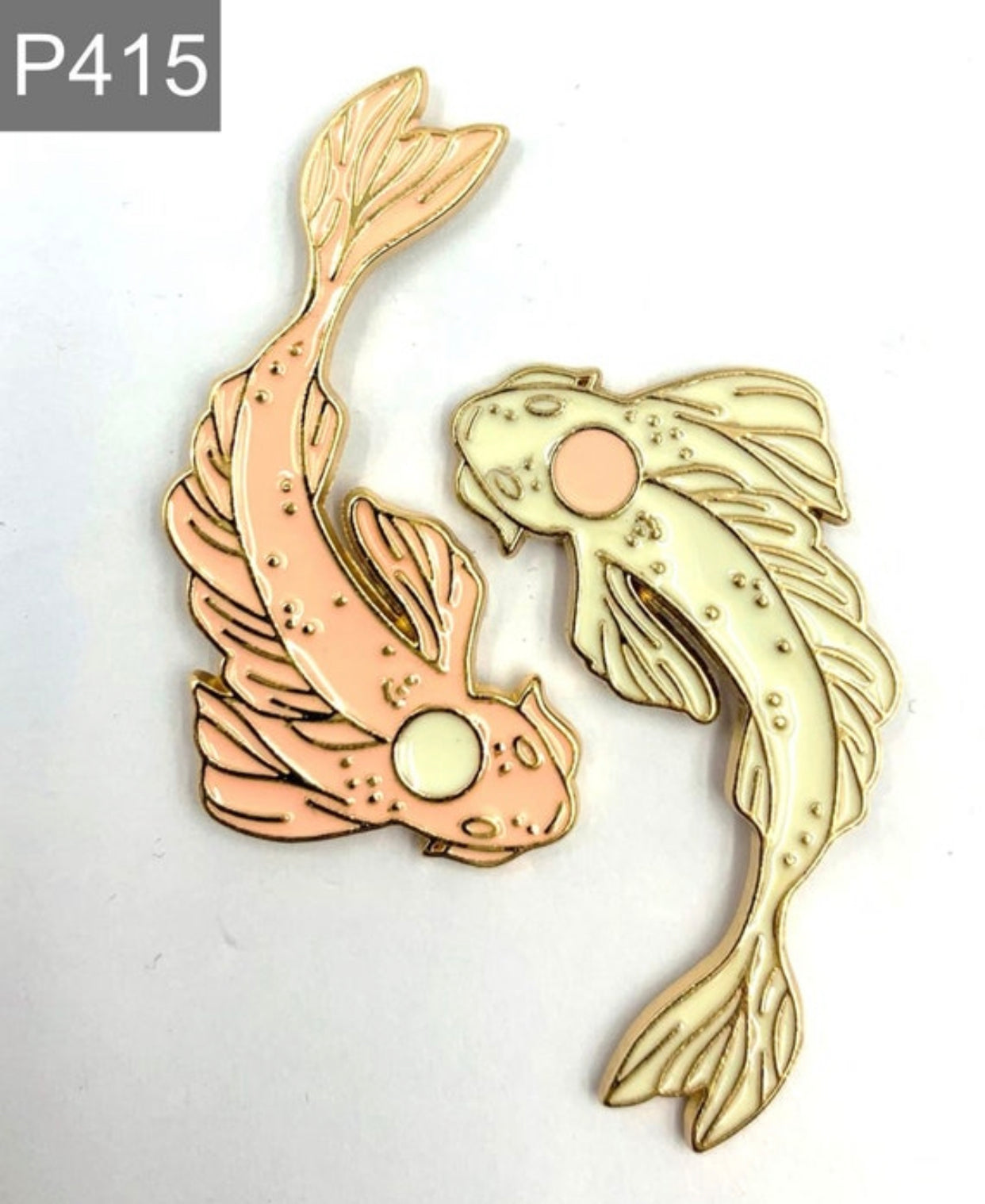 Koi fish Enamel Pin 2 pcs